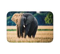 Tappetino con bordo bloccato orlo 40 x 60 YYHWHJDE Elephant in The Grassland stampe per WC, toletta, casa vacanze, bagno principale, bagno dei bambini e suite per gli ospiti