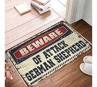Tappetino con scritta "Beware Of Attack German Shepherd/Furry Large Fall Door