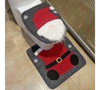 Tappetino copriwater con gnomo natalizio, set da bagno, arredamento per la casa,