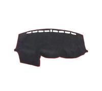 Tappetino Cruscotto Compatibile Con Ford Focus MK3 2013-2018 Copri Cruscotto Auto Tappetino LHD RHD Finiture Rosse Peluche Nero(Right hand drive)