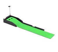 Tappetino da allenamento for putting golf, antirughe, tavolo, con ritorno della pallina/2 fori, verde, for interni