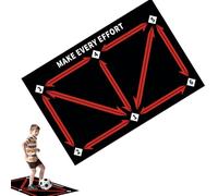 Tappetino da allenamento per calcio, per il controllo del dribbling, attrezzatura silenziosa, migliora la coordinazione della velocità di movimentazione della palla, per bambini, per uso interno ed
