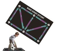 Tappetino da allenamento per calcio, per il controllo del dribbling, attrezzatura silenziosa, migliora la coordinazione della velocità di movimentazione della palla, per bambini, per uso interno ed