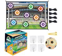 Tappetino da allenamento per calcio - Set da gioco con pallone da calcio per bambini | Gioco del lancio del goal per ragazzi | Set di attrezzature per allenamento da calcios con 1 pallone, 1 bersaglio