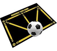 Tappetino da allenamento per calcio, sistema antiscivolo per il controllo della palla, ideale per bambini e adulti, perfetto per migliorare la tecnica del passo e il ritmo