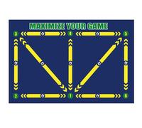 Tappetino da allenamento per calcio, sistema antiscivolo per il controllo della palla, ideale per bambini e adulti, perfetto per migliorare la tecnica del passo e il ritmo