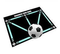Tappetino da allenamento per il passo del calcio, tappetino da calcio, puntelli ausiliari sportivi silenziosi, tappetino antiscivolo per campo da calcio ad angolo, attrezzatura per il controllo della