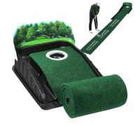 Tappetino da allenamento per interni ed esterni, tappetino da golf con pista di ritorno automatico della palla per compleanno, amanti del golf, mini giochi, pratica a