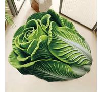 Tappetino da Bagno 3D A Forma di Cavolo, Tappeto A Effetto Ottico, Assorbente e Antiscivolo, Facile da Pulire, Adatto per Ingresso, Soggiorno e Cucina(Large)