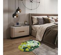 Tappetino da bagno 3D verde floreale muschio ultra morbido antiscivolo lavabile