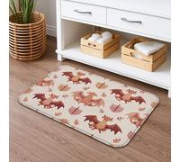 Tappetino da bagno a tema drago, giocoso motivo natura, assorbente, antiscivolo, in memory foam, lavabile, decorazione per il bagno, 50 x 81 cm