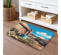Tappetino da bagno a tema Spring Garden, ad asciugatura rapida, motivo floreale vintage, assorbente, antiscivolo, ecologico, in memory foam, lavabile, per bagno, WC, decorativo, 40,6 x 61 cm