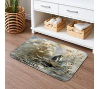 Tappetino da bagno ad asciugatura rapida ispirato alla natura dei pinguini, tappetino da doccia antiscivolo, in memory foam, assorbente, per la casa autunnale e stagionale, 40,6 x 61 cm