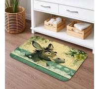 Tappetino da bagno ad asciugatura rapida, motivo animale, assorbente, antiscivolo, divertente, in flanella, lavabile, per bagno, WC, decorativo, 50 x 81 cm