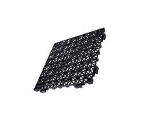 Tappetino da Bagno ad Incastro Spesso 1,6 cm, Cuscino modulare for Tappetino da Bagno con giunzioni in PVC, for Zona Doccia, terrazza della Piscina e autolavaggio(Black,2_30X30X1.6CM)