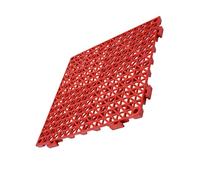 Tappetino da Bagno ad Incastro Spesso 1,6 cm, Cuscino modulare for Tappetino da Bagno con giunzioni in PVC, for Zona Doccia, terrazza della Piscina e autolavaggio(Red,2_30X30X1.6CM)