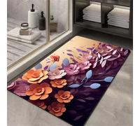 Tappetino da Bagno Antiscivolo 40x60cm Super Assorbente, Asciugatura Rapida, Sottile, Lavabile, Facile da Pulire, Gomma, Tappeti Tappeto Bagno per Zerbino Ingresso, Cucina, Door Mat Simple 5-792