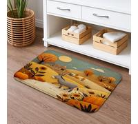 Tappetino da bagno antiscivolo, design vintage rustico con asino, tappetino da doccia assorbente, in memory foam, lavabile, per la decorazione del bagno, 50 x 81 cm