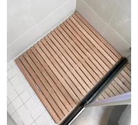 Tappetino da bagno antiscivolo in bambù, resistente all'acqua, per spa, sauna, vasca idromassaggio, piscina, 55 x 60 cm, ideale per guerra