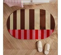 Tappetino da Bagno Antiscivolo, Tappeto Bagno Grande 100x160cm Tappeto Doccia Super Assorbente in Gomma in Microfibra Lavabile Tappetino Doccia per Salotto Ingresso Cucina Lavanderia Ellipse 3-358