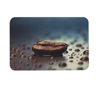 Tappetino da bagno assorbente, ad asciugatura rapida, tappetino per fango diatomico caffè tra le gocce di pioggia, tappetino da bagno antiscivolo con retro in gomma, lavabile, tappetino da bagno per