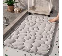 Tappetino da Bagno Assorbente in ciottoli - Design Antiscivolo Morbido e Confortevole per la Sicurezza e Il Lusso nel Tuo Bagno - Perfetto per l'esperienza di Spa Domestica