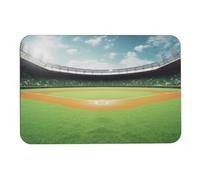 Tappetino da bagno assorbente tappetino da bagno ad asciugatura rapida Diatomea tappetino verde campo da baseball sfondo terra tappetino da bagno antiscivolo con retro in gomma lavabile tappeto da