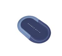 tappetino da bagno Bath Mat Super Absorbent Non Slip Bath Bathroom Rug Quick Drying Bath Shower Rug Kitchen Entrance Door Mats Home Floor Mat(Round-Blue)