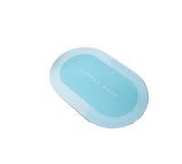 tappetino da bagno Bath Mat Super Absorbent Non Slip Bath Bathroom Rug Quick Drying Bath Shower Rug Kitchen Entrance Door Mats Home Floor Mat(Round-LightBlue)