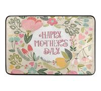 Tappetino da Bagno Beautiful Greeting To Mother's Day with Carna Tappeto Ingresso Resistente Zerbino da Interni Decorativa Zerbini per Terrazzo Giardino Camera da Letto 40X60 CM