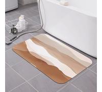 Tappetino da bagno Bohemian Brown Beige Sand Desert Landscape Terra di diatomee Tappetino da a super assorbente Asciugatura rapida, antiscivolo Tappetino da bagno a basso profilo Tappeto da bag