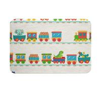 Tappetino Da Bagno Cartoon Train Cute Dinosaur Bear Animals 40X60Cm Zerbino Resistente Flanella Tappeto D'Ingresso Per Posteriori Corridoio La Casa