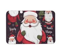 Tappetino da bagno con Babbo Natale Diatoma, assorbe umidità e sporco, con retro in gomma antiscivolo, adatto sotto la porta, per pavimento del bagno, vasca, doccia, lavandino