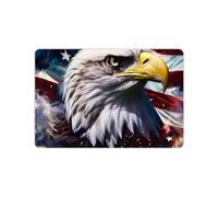Tappetino da bagno con bandiera Bald Eagle Stars, tappeto in fango diatomeico ad asciugatura rapida, retro in gomma antiscivolo, ideale per l'arredamento della casa, tema del Giorno dell'Indipendenza,