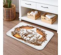 Tappetino da bagno con cowboy occidentale ad asciugatura rapida, tappetino da doccia assorbente, antiscivolo, in flanella autunnale, lavabile, per bagno, WC, WC, decorativo, 40,6 x 61 cm