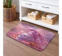 Tappetino da bagno con drago fantasy, ad asciugatura rapida, assorbente, antiscivolo, antiscivolo, decorativo, in flanella, lavabile, per bagno, WC, 40,6 x 61 cm