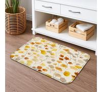 Tappetino da bagno con motivo autunnale a foglia ad asciugatura rapida, in stile botanico vintage, assorbente, antiscivolo, in memory foam, lavabile, per bagno, WC, decorativo, 50 x 81 cm