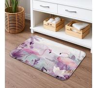 Tappetino da bagno con paradiso con uccelli tropicali, ad asciugatura rapida, design astratto tropicale, assorbente, antiscivolo, in flanella, lavabile, per bagno, WC, decorativo, 40,6 x 61 cm