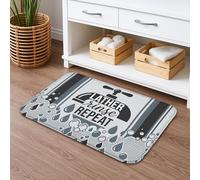 Tappetino da bagno con schiuma e risciacquo, ad asciugatura rapida, moderno, assorbente, antiscivolo, per tutte le stagioni, in flanella, lavabile, 40,6 x 61 cm