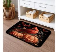 Tappetino da bagno con zucca cardinale, tappetino da bagno ad asciugatura rapida, tappetino da doccia antiscivolo e assorbente, in flanella, lavabile, per bagno, decorativo, 40,6 x 61 cm
