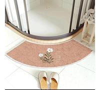 Tappetino da bagno curvo con quadrante 45 x 100 cm, semicircolare, antiscivolo per pavimento, lavabile