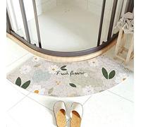 Tappetino da bagno curvo quadrante 45x100cm, tappetino da bagno semicircolare,Tappeto antiscivolo per pavimento,Tappeto doccia angolare lavabile,Tappetino per piedi a forma di ventaglio