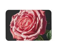 Tappetino da bagno Diatomy Mud con rose e fiori di molti tifosi assorbe l'umidità e lo sporco, zerbino con retro in gomma antiscivolo, adatto sotto la porta, per pavimento del bagno, vasca, doccia