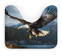 Tappetino da bagno Eagle at Hunting, a forma di U, assorbente, morbido, per WC ovale, lavabile, antiscivolo, ad asciugatura rapida, per vasca e a.