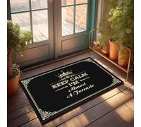 Tappetino da bagno extra large con retro antiscivolo e luna calda e accogliente, con scritta "Keep Calm I'm Almost A Forensic", tappeto da esterno e bagno, antiscivolo, 50 x 80 cm