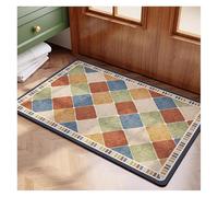 Tappetino da bagno for piccole aree, tappeto quadrato in stile Art Déco, in gomma ad assorbimento rapido, antiscivolo, adatto for umide, vasche, cucina(Louvre Colored Bricks,60 * 90)