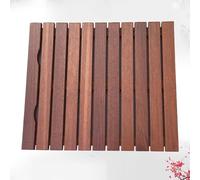 Tappetino da bagno in bambù naturale, impermeabile, rettangolare, tappetino da doccia antiscivolo, tappetino in legno per spa, 45 x 45 cm, tappetino da bagno ecologico, per uso domestico
