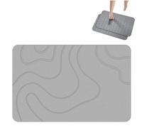 Tappetino da bagno in diatomite, ad asciugatura rapida, antiscivolo, assorbente, di lusso, per bagno, cucina, soggiorno e WC, design ecologico con terra di diatomee