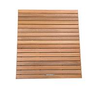Tappetino da bagno in legno di teak con doghe e manigliaElegante tappetino da bagno in legno ecologico in diverse dimensioni (30 x 30 cm) per bagni moderni