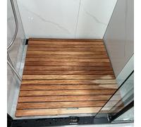 Tappetino da Bagno in Legno, Moderno e Lussuoso, Antiscivolo, con doghe in Legno | Grande pedana 40x50 cm per Vasca da Bagno Interna e Pavimento del Bagno | Tappetino da Doccia in Legno Natu